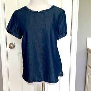 Chambray dark blue top from The Limited sz small